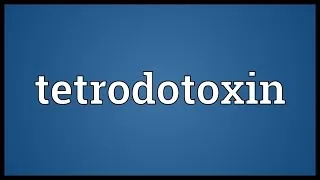 Tetrodotoxin Meaning