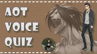 Attack on Titan Voice Quiz - 30 Characters [Very Easy to Very Hard]