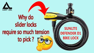 #511 Sunlite Defender D1 Bicycle lock (Why do slider locks require so much tension ?)