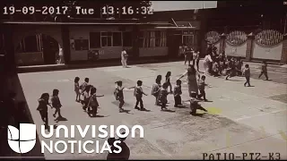 Nuevas imágenes muestran a niños siendo evacuados de una escuela durante el sismo en México