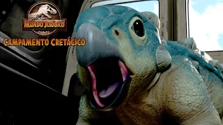 ¡Persecución en auto de la Indóminus Rex! | JURASSIC WORLD CAMPAMENTO CRETÁCICO | Netflix