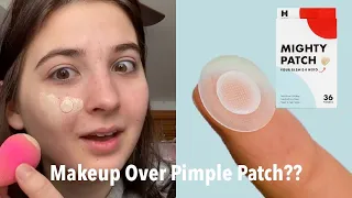 Putting Makeup Over a Pimple Patch