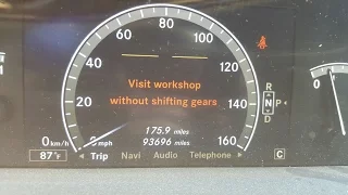 2007 MBZ S550 Visit Workshop Without Shifting Gears- ISM Red Warning Light