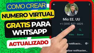 Como TENER un NÚMERO VIRTUAL para WhatsApp  GRATIS || Método actualizado 2024 / Crear numero virtual