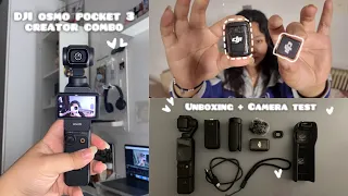 Unboxing My DJI POCKET 3 creator combo ✿ + camera test ♡