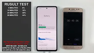 Samsung Galaxy A72 Battery Charging Test with fast charging 25W