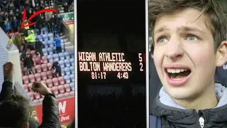 BOTTLES THROWN AT PLAYERS... | Wigan vs Bolton Vlog