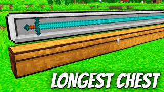 What's INSIDE the LONGEST CHEST with the LONGEST SWORD in Minecraft ?