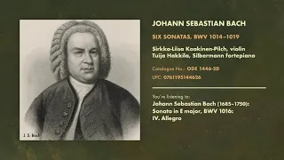 Ondine Releases 1/2024: J.S. Bach: Six Sonatas, BWV 1014-1019 - Kaakinen-Pilch & Hakkila ODE 1446-2D