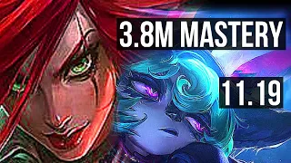 KATARINA vs VEX (MID) (DEFEAT) | 3.8M mastery, 1300+ games, Godlike | BR Challenger | v11.19