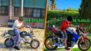 TROQUEI UMA MOTO HUMILDE DE POBRE POR CB 1000R DE RICO no GTA 5