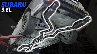 Subaru OUTBACK 3.6 bespoke exhaust system with two separate exhaust routes