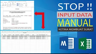 Membuat surat keterangan dengan Otomatis menggunakan Mailings/Mail Merge pada ms. Word 2013