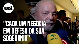 Lula diz que não teme reação dos EUA após acordos com a China