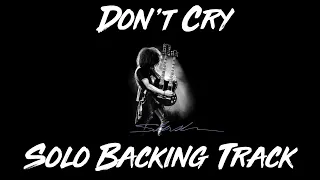 Guns N' Roses - Don't Cry Guitar Solo Backing Track Eb
