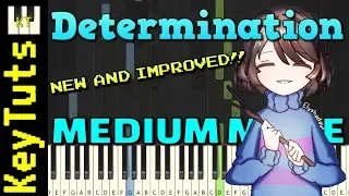 NEW AND IMPROVED Determination from Undertale - Medium Mode [Piano Tutorial] (Synthesia)