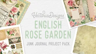 Discover our English Rose Garden Junk Journal Project Pack | Lapbook