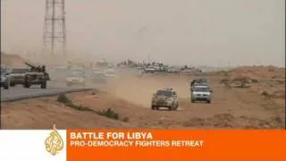 Libyan rebels retreat from Bin Jawad