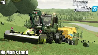 Making GRASS bales and FIELD creation│No Man's Land│FS 22│ Timelapse 6