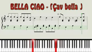 Bella Ciao (Çav Bella), Easy Piano Tutorial