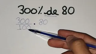 🤔Porcentagem  - Como Calcular 300% de 80