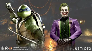 Leonardo vs Joker - Mortal Kombat 11 vs DC Injustice 2 - 4K UHD Gameplay