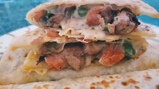 chicken cheese wrap|| Homemade Tortilla recipe || zeerak's kitchen