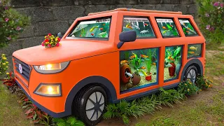 WOW! Unbelievable ideas! DIY aquarium car from cement at home