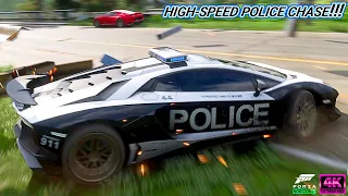 Saleen S1 vs Lamborghini Aventador | Police chase | Forza Horizon 5 | Gameplay 4k video