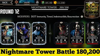 Nightmare Tower Final Boss Battle 200 & 180 Fight + Reward | MK Mobile