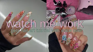 Watch me do nails: Gelx nail art tutorial with voice over and product details