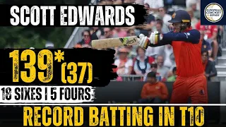 Scott Edwards 139* Runs In Just 37 Balls||World Record Batting In T10 League #cricket #european