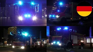 FIRE CALL during NEW YEAR'S EVE in Hückelhoven - GERMAN volunteer fire department responding QUICK!