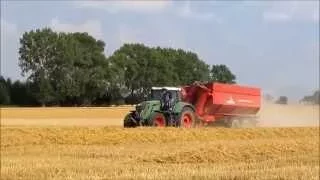 Weizen dreschen 2015 mit Claas Lexion und Fendt