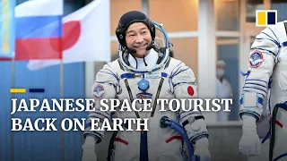 Japanese billionaire Maezawa returns to Earth after 12-day space tourism