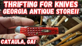 Thrifting for Knives in Georgia Antique Store - Cataula, GA