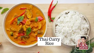 Veg Thai Curry Recipe | Homemade Thai Red Curry Paste | Vegan Thai Curry Rice | Chef Kunal Kapur