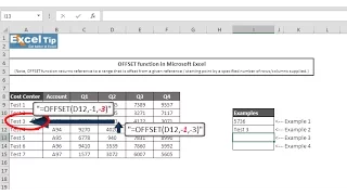 How to use OFFSET function for Dynamic Range in Excel