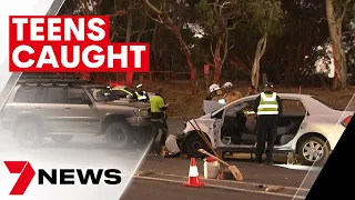 Teen boys accused of crashing stolen car at Chandlers Hill | 7NEWS