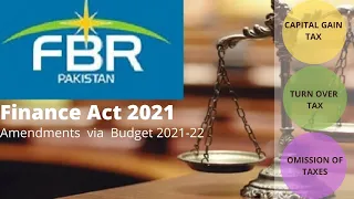 Finance Act 2021 I What are the amendments made via Finance Act 2021 in Taxation I Budget 2021-22