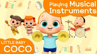 [리틀베이비 코코] Playing Musical Instruments🥁 | 영어동요 | 🎼음악 | 드럼 | 실로폰 | 마라카스 | 심벌즈 | 노래해요🎵| LittlebabyCoCo