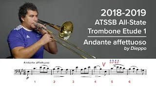 2018-2019 ATSSB All-State Trombone Etude 1 - Voxman Pg. 43, Andante affettuoso