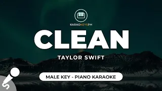 Clean - Taylor Swift (Male Key - Piano Karaoke)