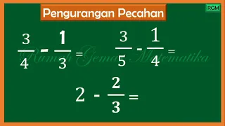 PENGURANGAN PECAHAN #pecahan #penguranganpecahan