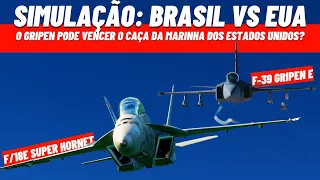 SIMULAÇÃO: Gripen (F-39E) vs (F/A-18E) SUPER HORNET...