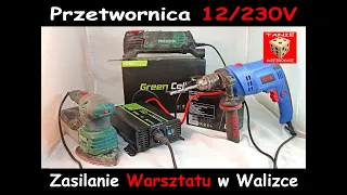 Przetwornica 12/230V - Prąd w Walizce dla Twojego Warsztatu :) Green Cell TEST