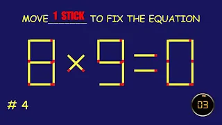 Matchstick Magic # | Can you solve the puzzle by moving one or two matchsticks? |Logic puzzles