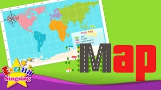 Kids vocabulary - Map - Using a map - Learn English for kids - English educational video