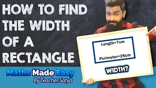 How to Find Width of a Rectangle with Perimeter and Length with Formula