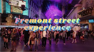 4K Fremont Street Experience Vegas Thursday Night March 18 2021 USA